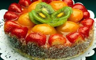 Торт из сметаны с желатином и фруктами: пошаговый рецепт десерта