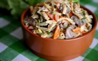 Салат с печенью и корейской морковью: рецепты